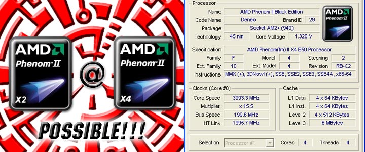 default thumb AMD Phenom II X2 550 Black Edition @ X4 Possible!!!