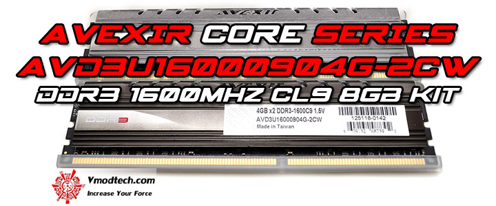 AVEXIR CORE SERIES  AVD3U16000904G-2CW  DDR3 1600MHz CL9 8GB Kit Review