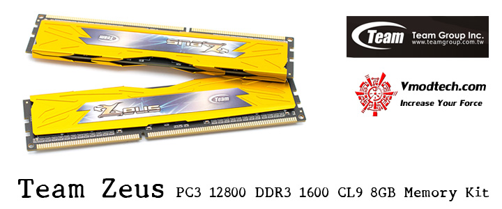 default thumb Team Zeus PC3 12800 DDR3 1600 CL9 8GB Yellow Memory Kit Review