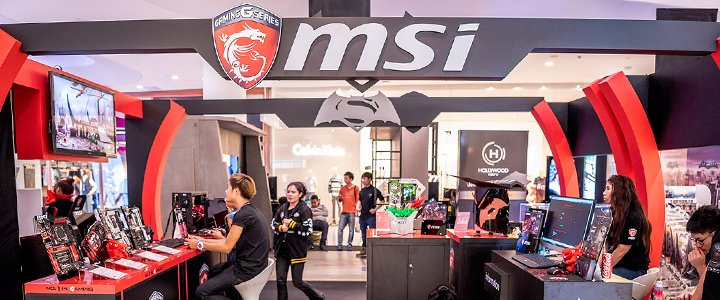 ภาพบรรยากาศภายในบูธ MSI ภายในงาน Batman V Superman : Dawn of Justice Roadshow