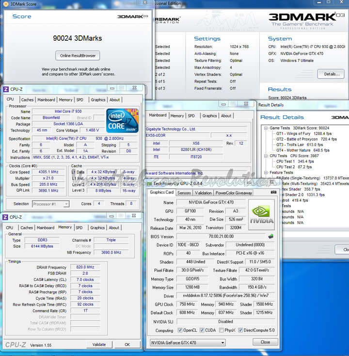 0328 Palit Geforce GTX470 1280MB DDR5 Overclock Test