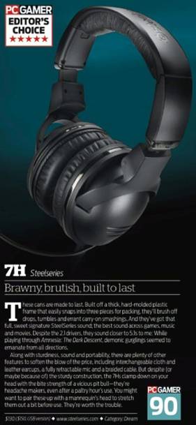 image002 SteelSeries 7H headset wins the PC Gamer Editors Choice award