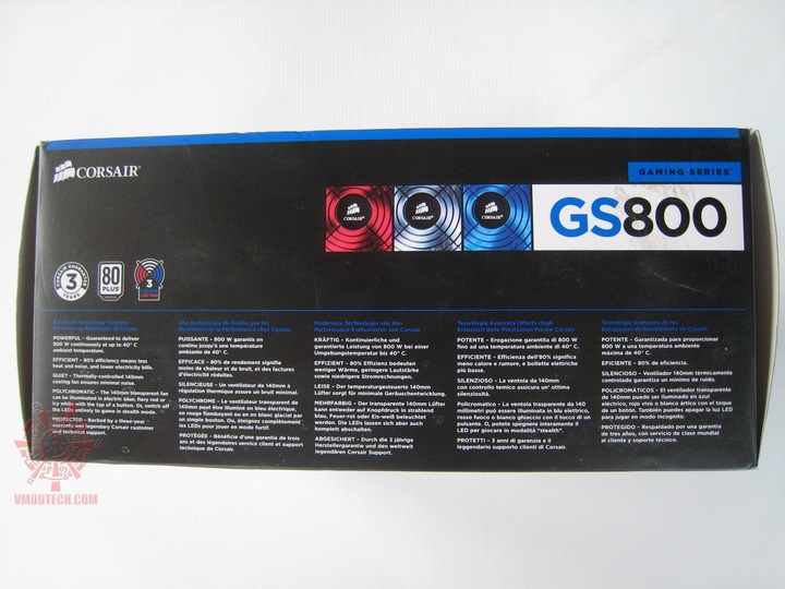 img 0604 Corsair Gaming Series GS800 Power Supply 80+ Review