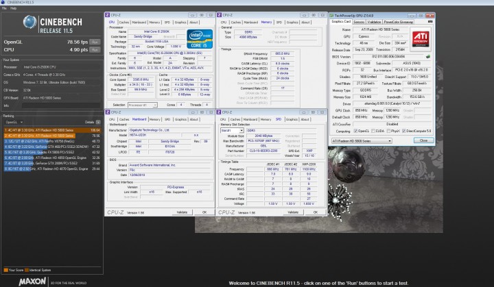 cinebench 11a 720x419 GIGABYTE H67A UD3H Motherboard Review