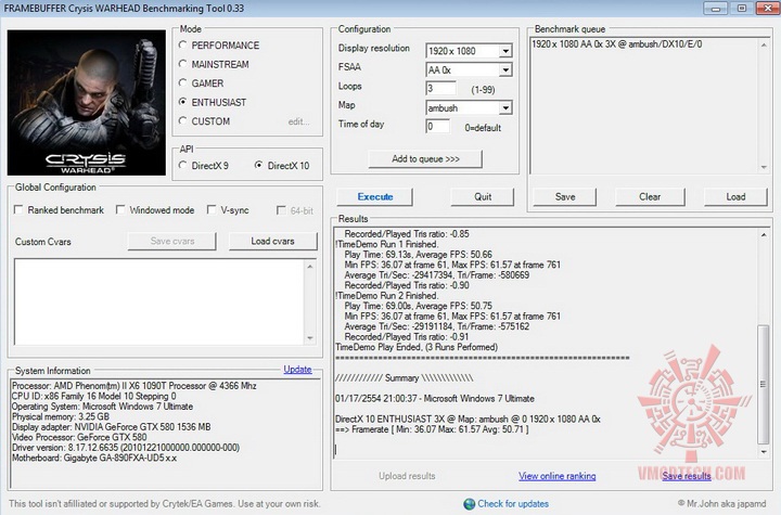 crysis21 Inno3D Geforce GTX580 1536MB DDR5 Review