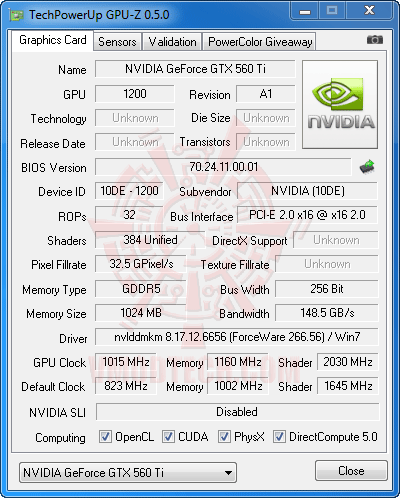 gz ov NVIDIA GeForce GTX 560 Ti 1GB GDDR5 Debut Review