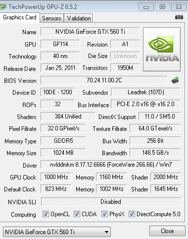 1000 2320 copy WinFast GTX 560 Ti 1024MB GDDR5 Review