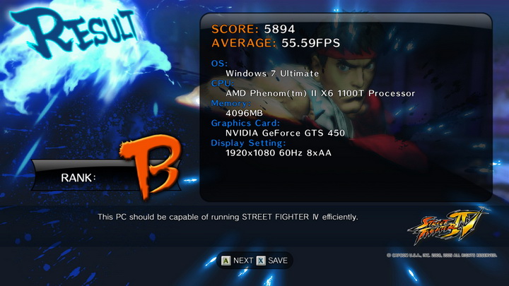 streetfighteriv benchmark 2011 06 12 22 06 40 03 PaLiT Geforce GTS 450 1GB GDDR3 Review