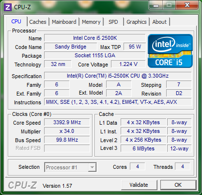 info cpuz cpu ASRock H67M ITX : Review