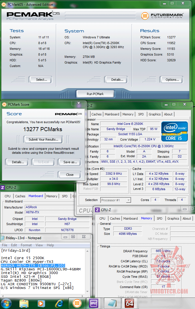 pcmark05 13277 ASRock H67M ITX : Review
