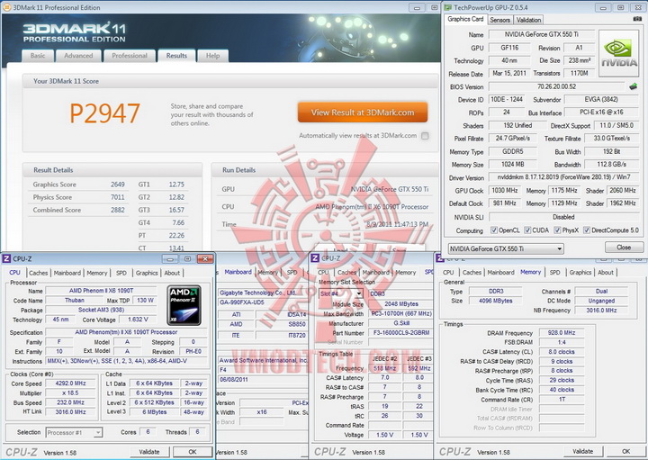 11 1030 EVGA GeForce GTX 550Ti SC 1024MB GDDR5 Review