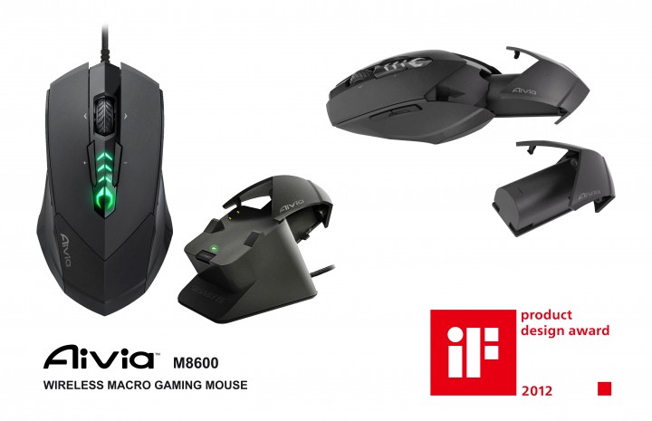 aivia m8600 if 720x465 GIGABYTE Aivia M8600 Wireless Macro Gaming Mouse Wins iF Product Design Award 2012