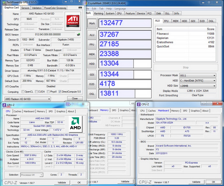 crystalmark AMD A4 3300 Review