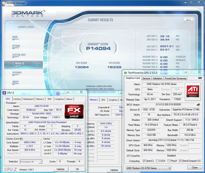 3dmark vantage FX 6100  แรงกับ FX แบบ 6 หัว