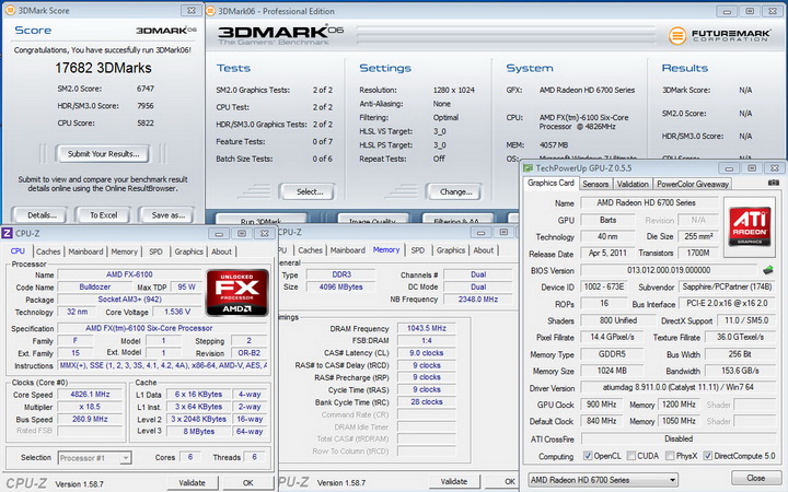 3dmark06 FX 6100  แรงกับ FX แบบ 6 หัว