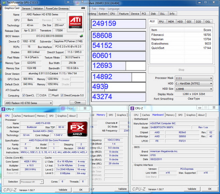 crystalmark 2003r3 FX 6100  แรงกับ FX แบบ 6 หัว