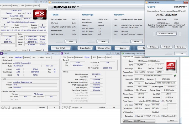 3dmark06 Asus M5A99XEvo Motherboard AM3+ Review