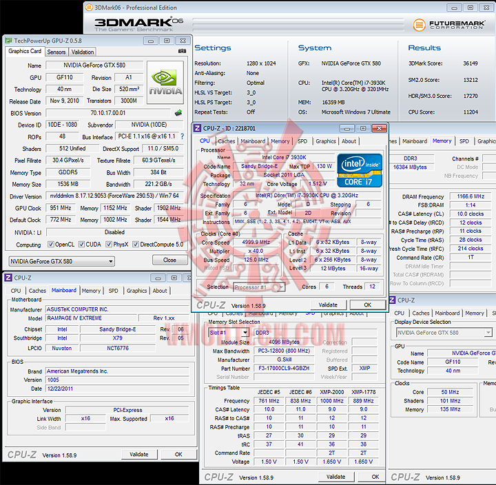 3d06 ASUS RAMPAGE IV EXTREME LGA 2011 Motherboard