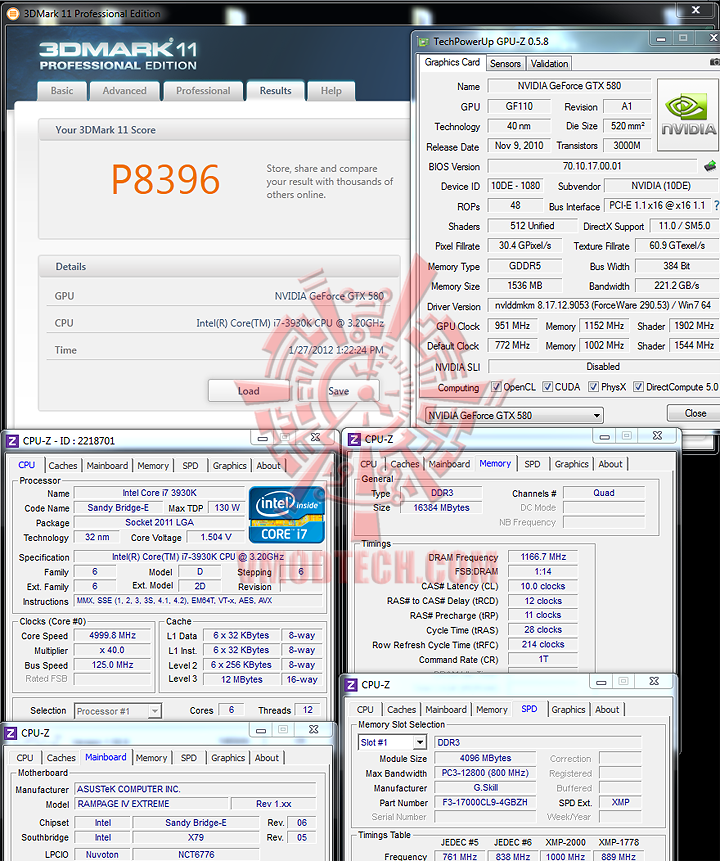 3d11 ASUS RAMPAGE IV EXTREME LGA 2011 Motherboard