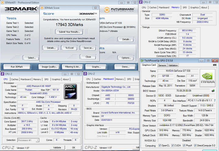 05 4 Spark Geforce GT530 1GB DDR3 Review