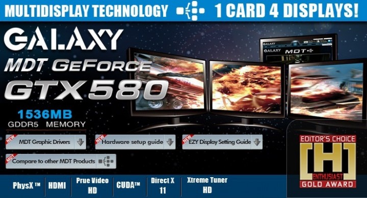 Ascenti Resources เผยสุดยอดขุมพลังแห่งการ์ดจอ Galaxy MDT GeForce GTX580  