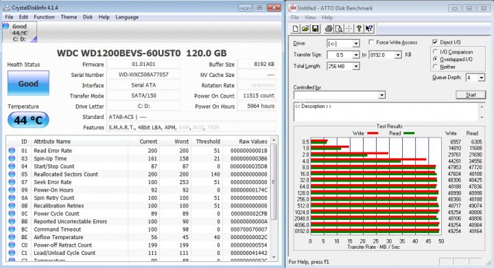 atto wd 720x390 OCZ OCTANE SSD128GB SATA 2.0  Review