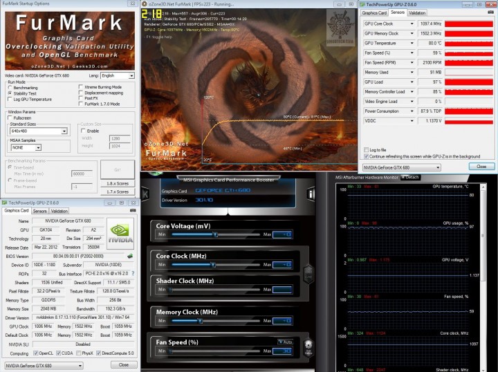 fur mark 720x538 GALAXY GEFORCE GTX 680 Review