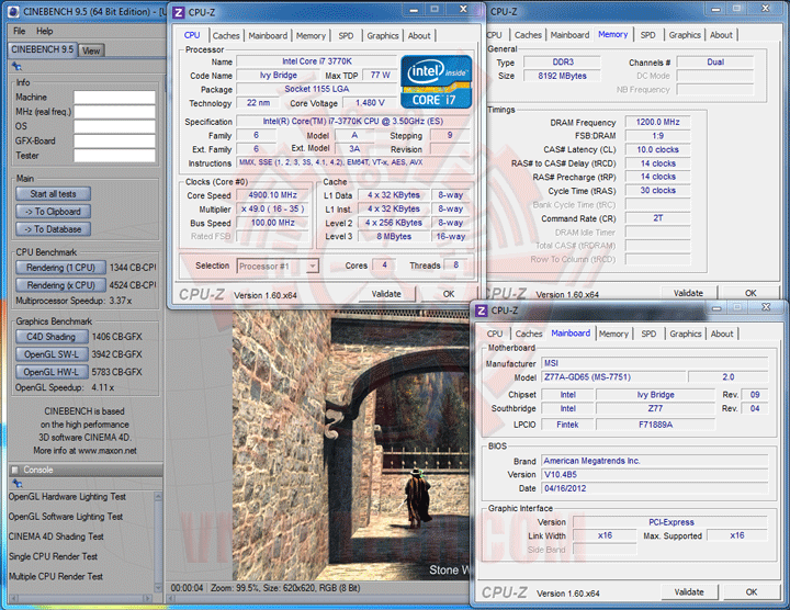 c95 3rd Generation Intel® Core™ i7 3770K Processor with msi Z77A GD65