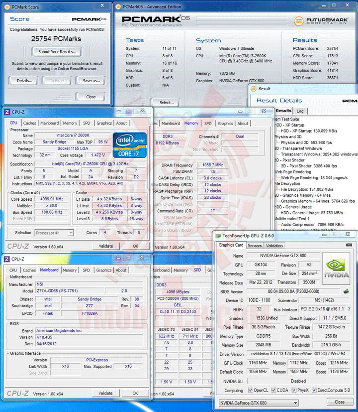 pcm05 2600 3rd Generation Intel® Core™ i7 3770K Processor with msi Z77A GD65