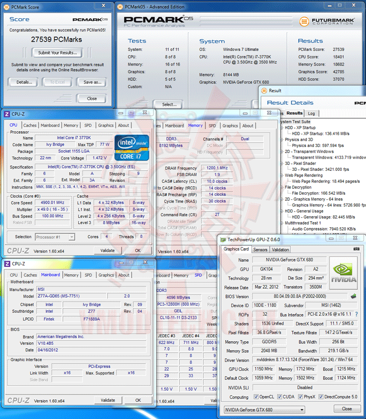 pcm05 3rd Generation Intel® Core™ i7 3770K Processor with msi Z77A GD65