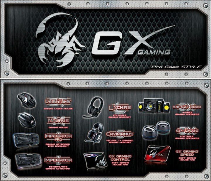 gx gaming series 2012 720x617 Genius ร่วมออกบูธในงาน Computex Taipei 2012 จัดแสดงอุปกรณ์ GX Gaming Series และสองดาวเด่นในสายการผลิต