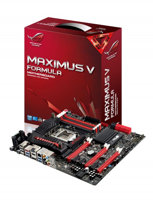 maximus v formula with box 527x720 เอซุส ปฏิวัติมาตรฐานวงการฮาร์ดคอร์เกมมิ่ง ด้วยสุดยอดมาเธอร์บอร์ดประสิทธิภาพแรงเหนือพิกัด ROG Maximus Z77 V Formula