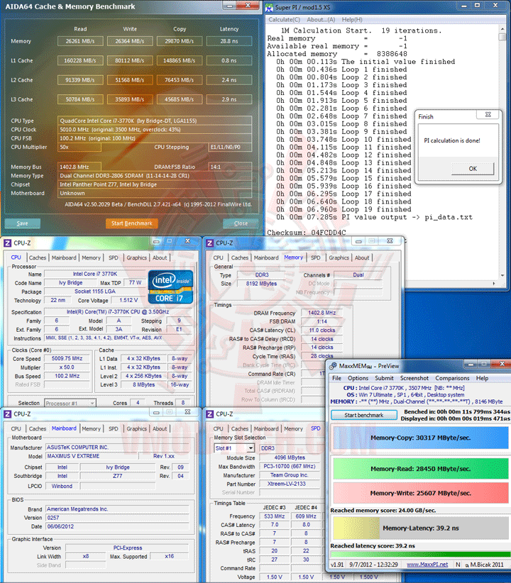 2805 ASUS ROG MAXIMUS V EXTREME with 3rd Generation Intel® Core™ i7 3770K Retail Box