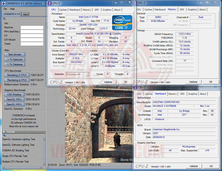 c95 ASUS ROG MAXIMUS V EXTREME with 3rd Generation Intel® Core™ i7 3770K Retail Box