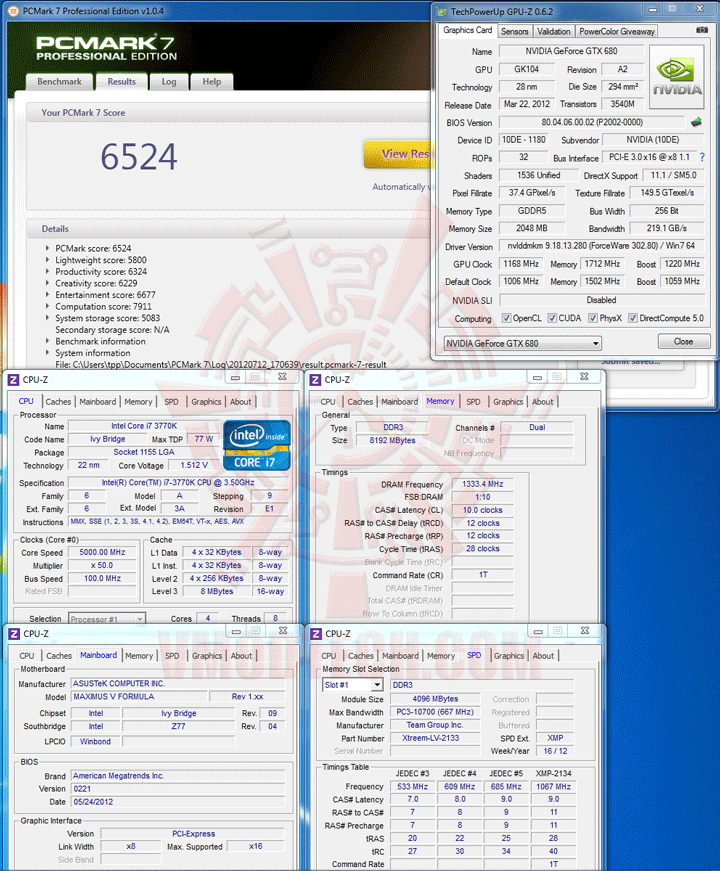 pcm7 ASUS ROG MAXIMUS V FORMULA with 3rd Generation Intel® Core™ i7 3770K Retail Box