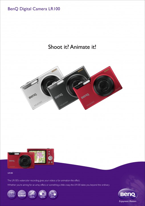 lr100 datasheet front jpg 509x720 BenQ Digital Camera LR100 กล้องดิจิตอลสเป็คสูงรุ่นใหม่ล่าสุดจาก BenQ