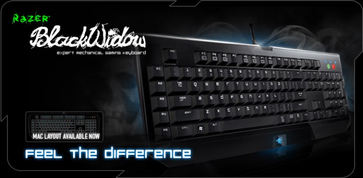 razer blackwidow main mac 720x353 Ascenti Resources มอบของขวัญสุดพิเศษ เมื่อซื้อ Razer BlackWidow ลงทะเบียนรับฟรี Razer HeadShot Tee.