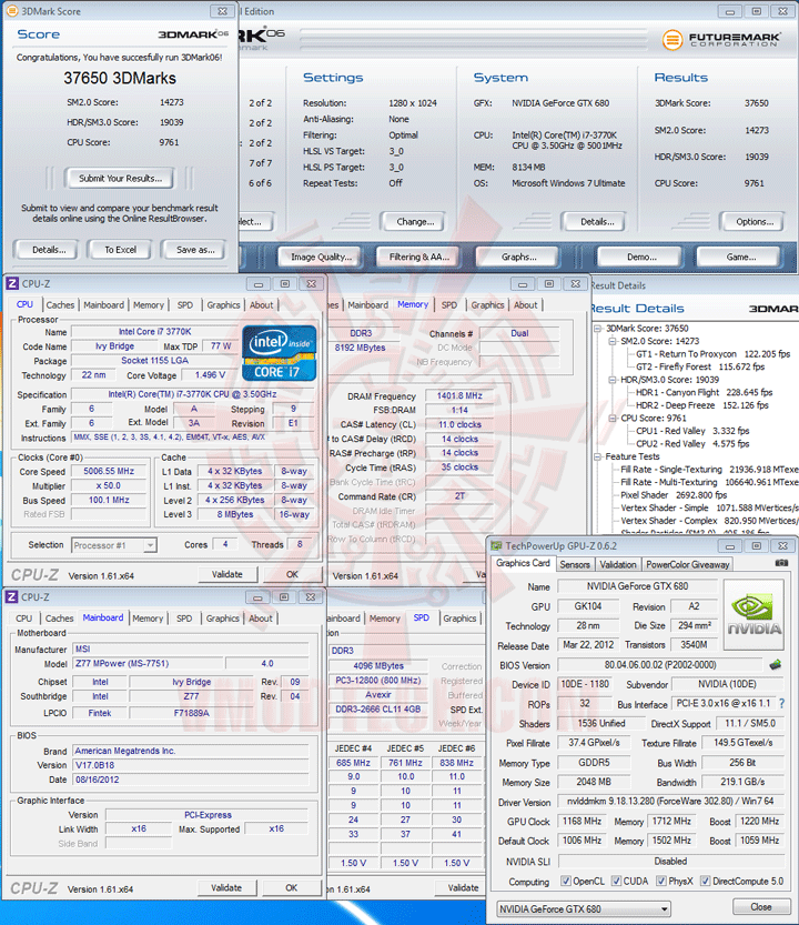 06 MSI Big Bang Z77 MPower Part 2 : DDR 2800+ Full Benching Stable!!