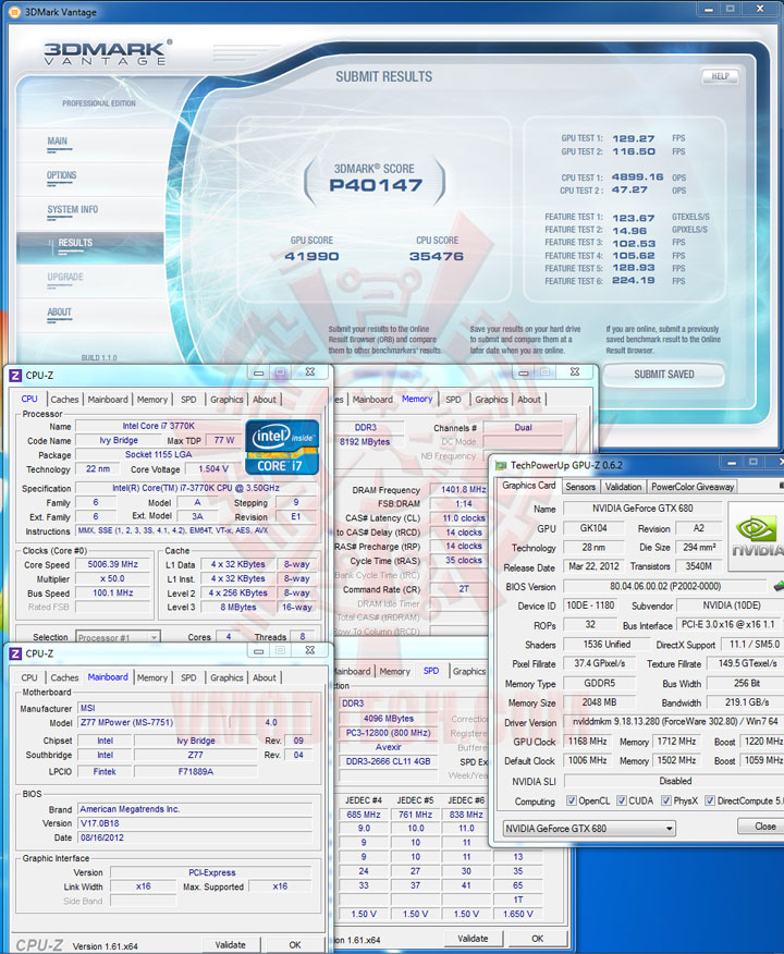 07 MSI Big Bang Z77 MPower Part 2 : DDR 2800+ Full Benching Stable!!