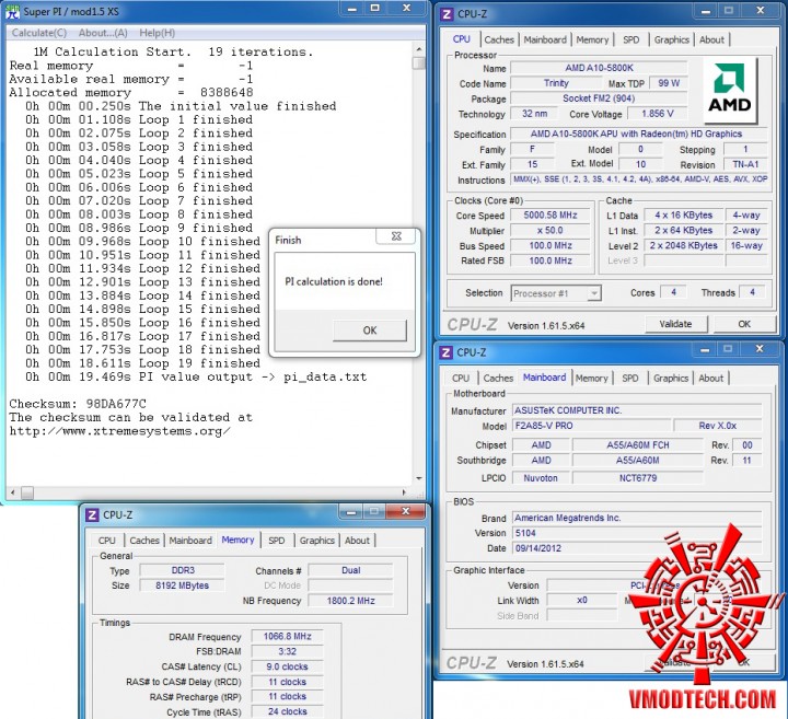 5ghz superpi1mb 720x657 ASUS F2A85 V PRO AMD FM2 Motherboard Review