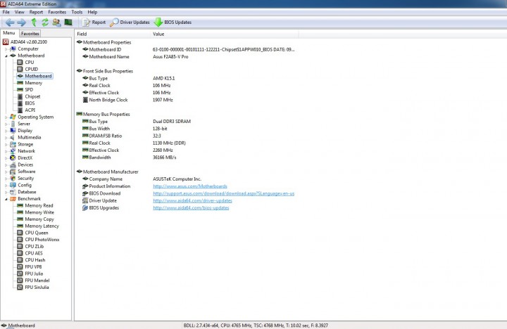aida mb1 720x468 ASUS F2A85 V PRO AMD FM2 Motherboard Review
