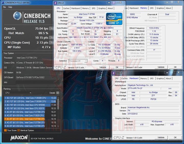 c115 GIGABYTE GA Z77X UP5 TH Motherboard Review