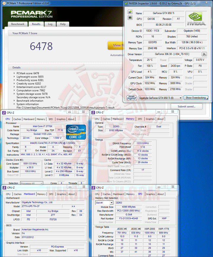 pcm7 GIGABYTE GA Z77X UP5 TH Motherboard Review