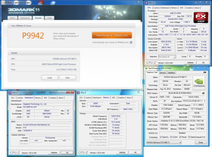 3dmark11 720x532 ASUS GTX 660TI DirectCU II TOP