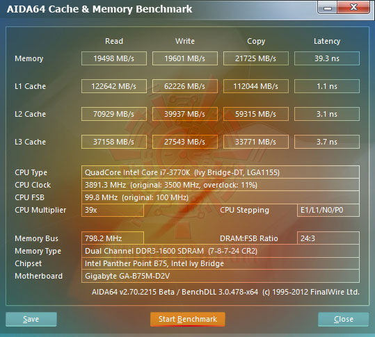 e1 GIGABYTE GA B75M D2V Micro ATX Motherboard Review