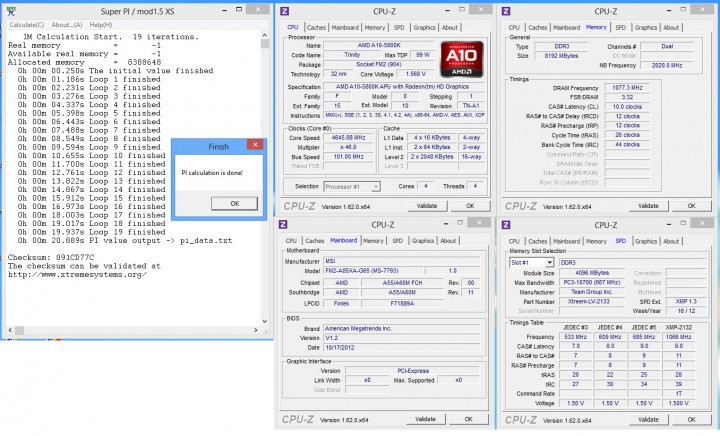 superpi1mb 720x436 MSI FM2 A85XA G65