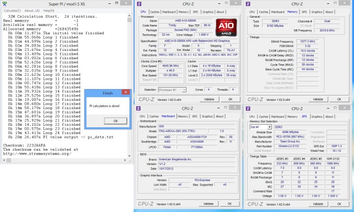 superpi32 720x433 MSI FM2 A85XA G65