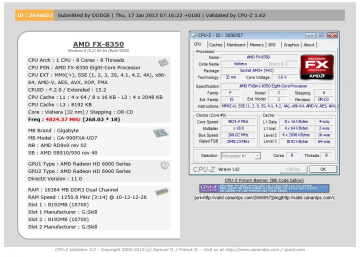 2500 validate 720x514 G.SKILL RipjawsX F3 2133C9D 16GXH With AMD FX 8350