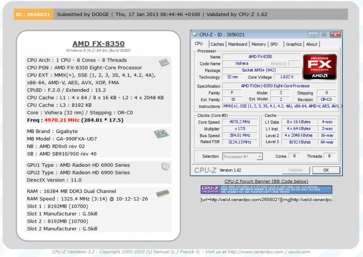 2645 validate 720x510 G.SKILL RipjawsX F3 2133C9D 16GXH With AMD FX 8350