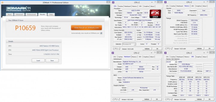 3dmark11 2500 720x339 G.SKILL RipjawsX F3 2133C9D 16GXH With AMD FX 8350